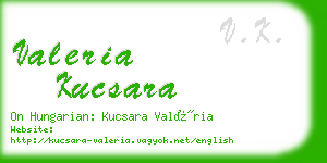 valeria kucsara business card